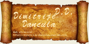 Dimitrije Dančula vizit kartica